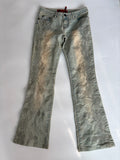 De linjeans Embroidery floral low rise jeans(28 inch)