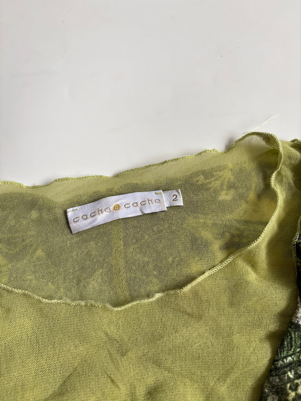 cache cache green top ( 34-36inch)