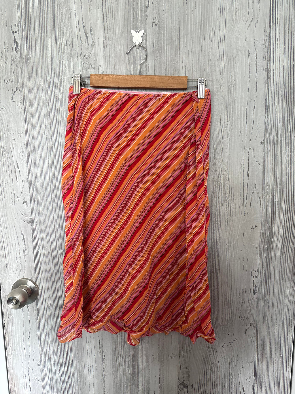 blue motion orange stripped skirt ( 30-34inch)