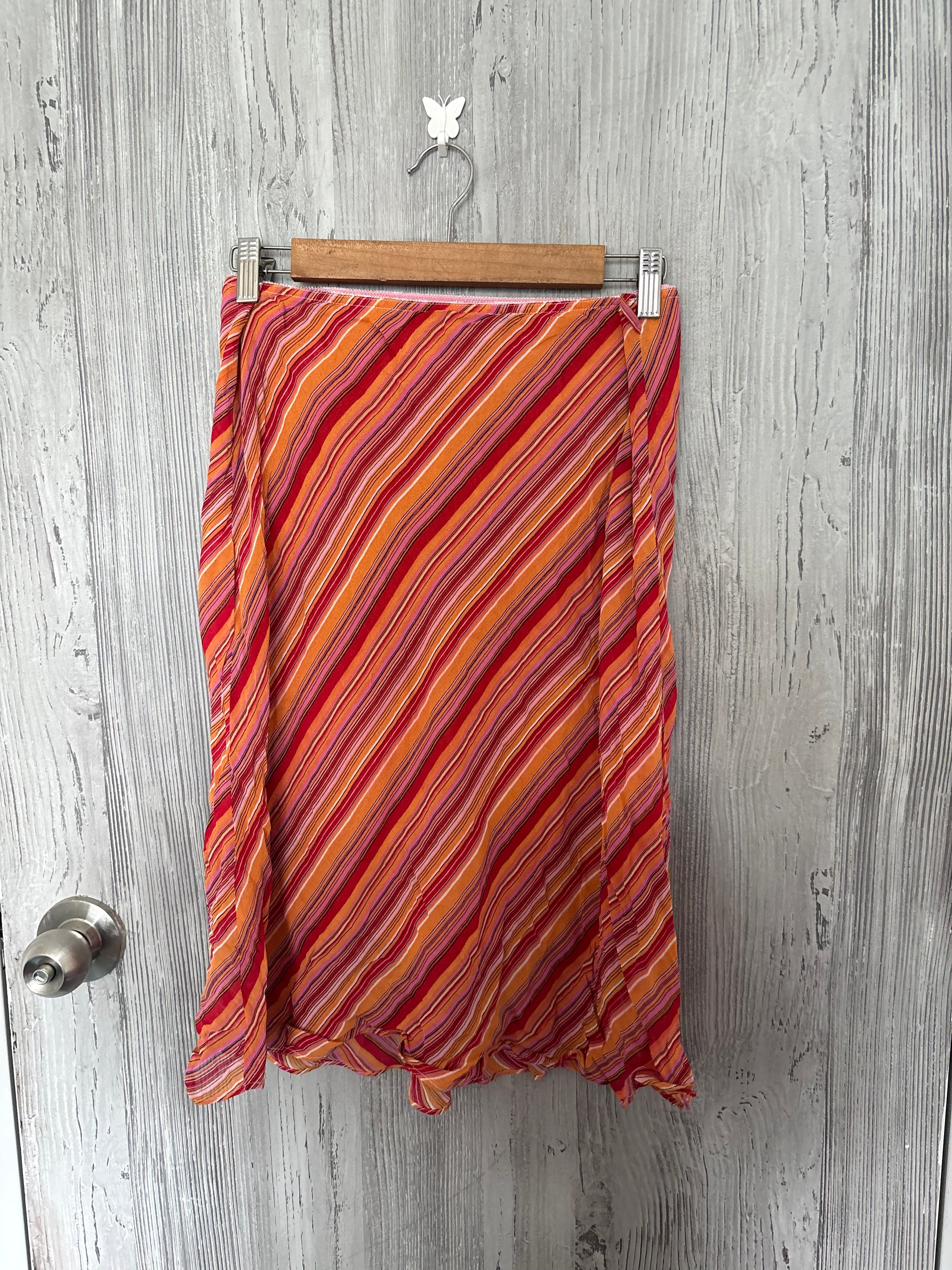 blue motion orange stripped skirt ( 30-34inch)