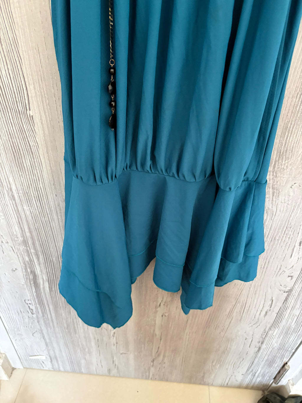 Blue beaded beachy dress(32 inch)