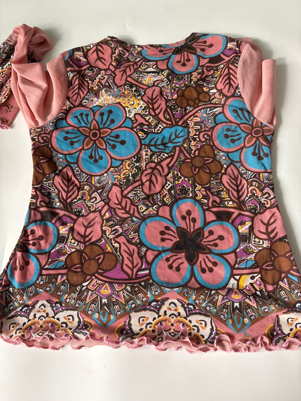 Beaded floral pink top(40-42 inch)