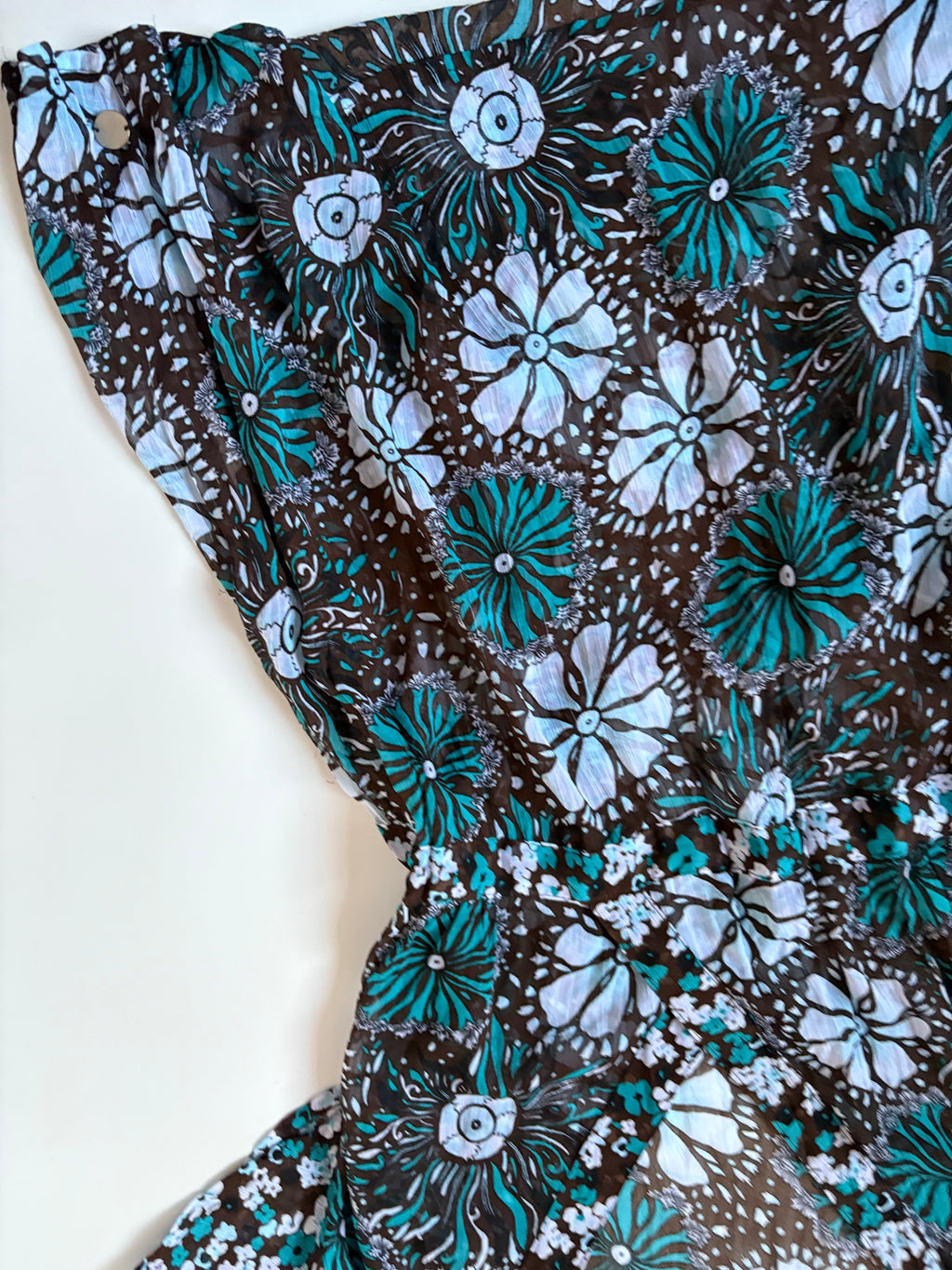 v neck teal fairy top (36-38inch)