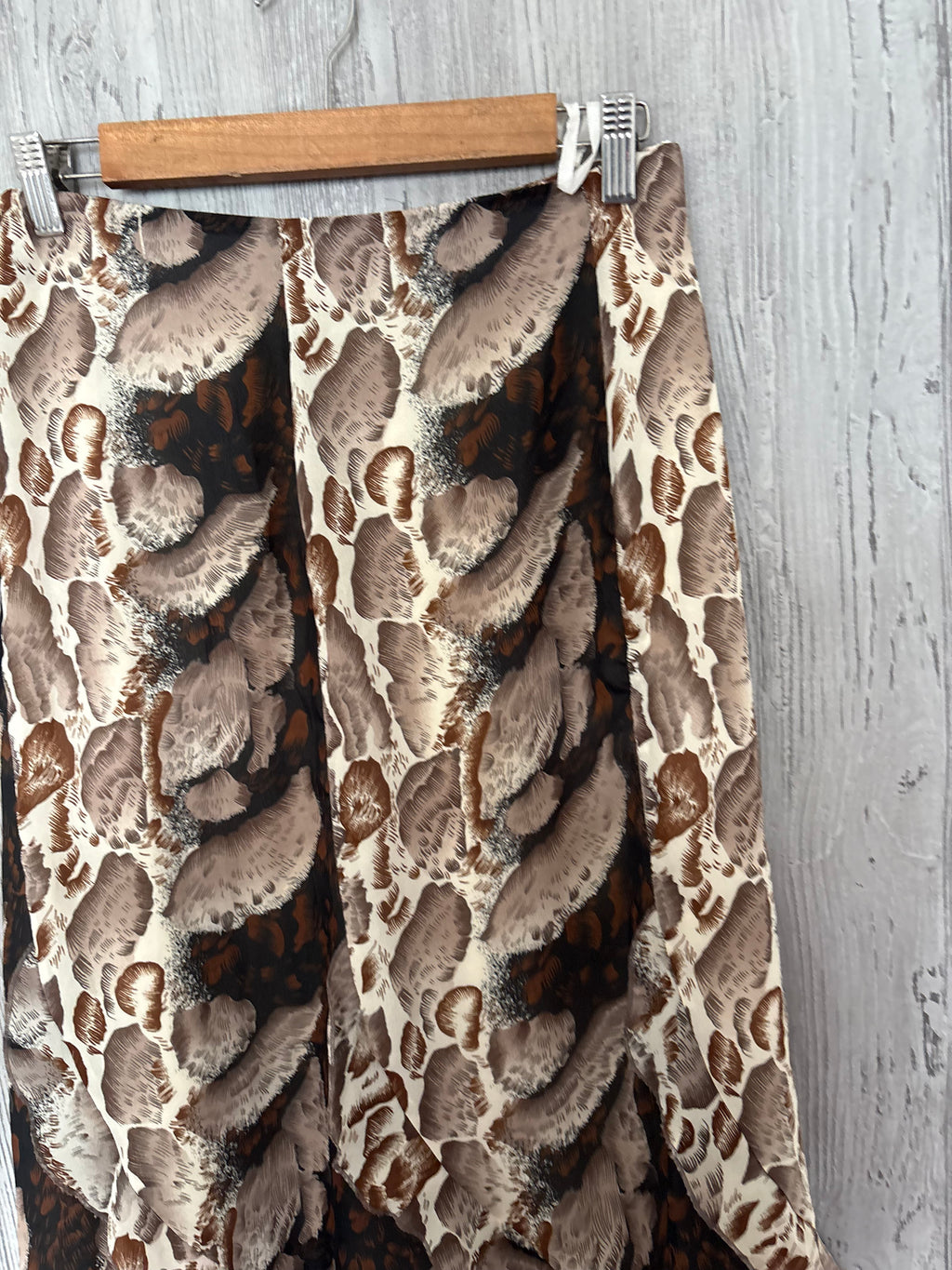 mixed animal print flowy skirt (35inch)