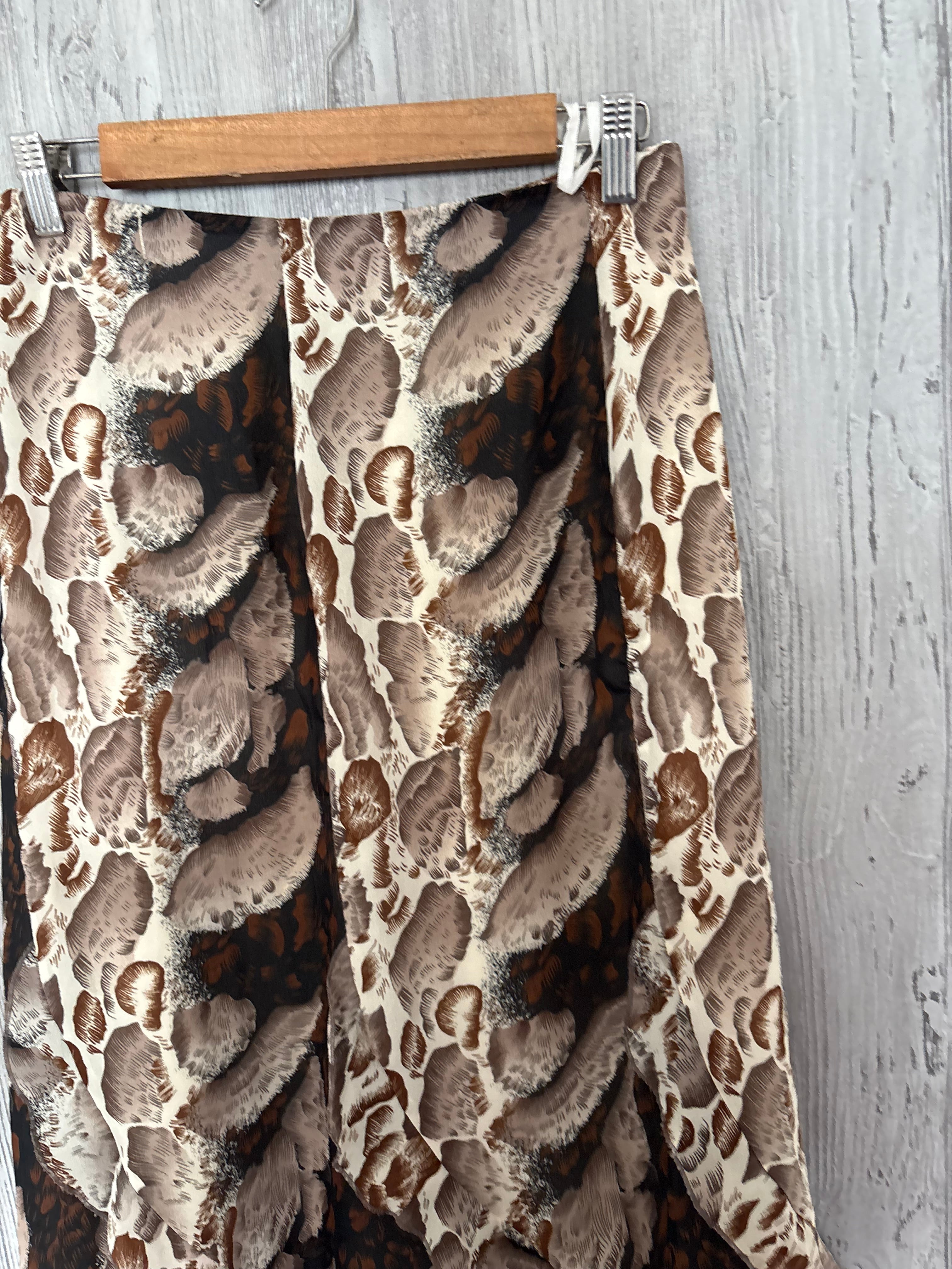 mixed animal print flowy skirt (35inch)