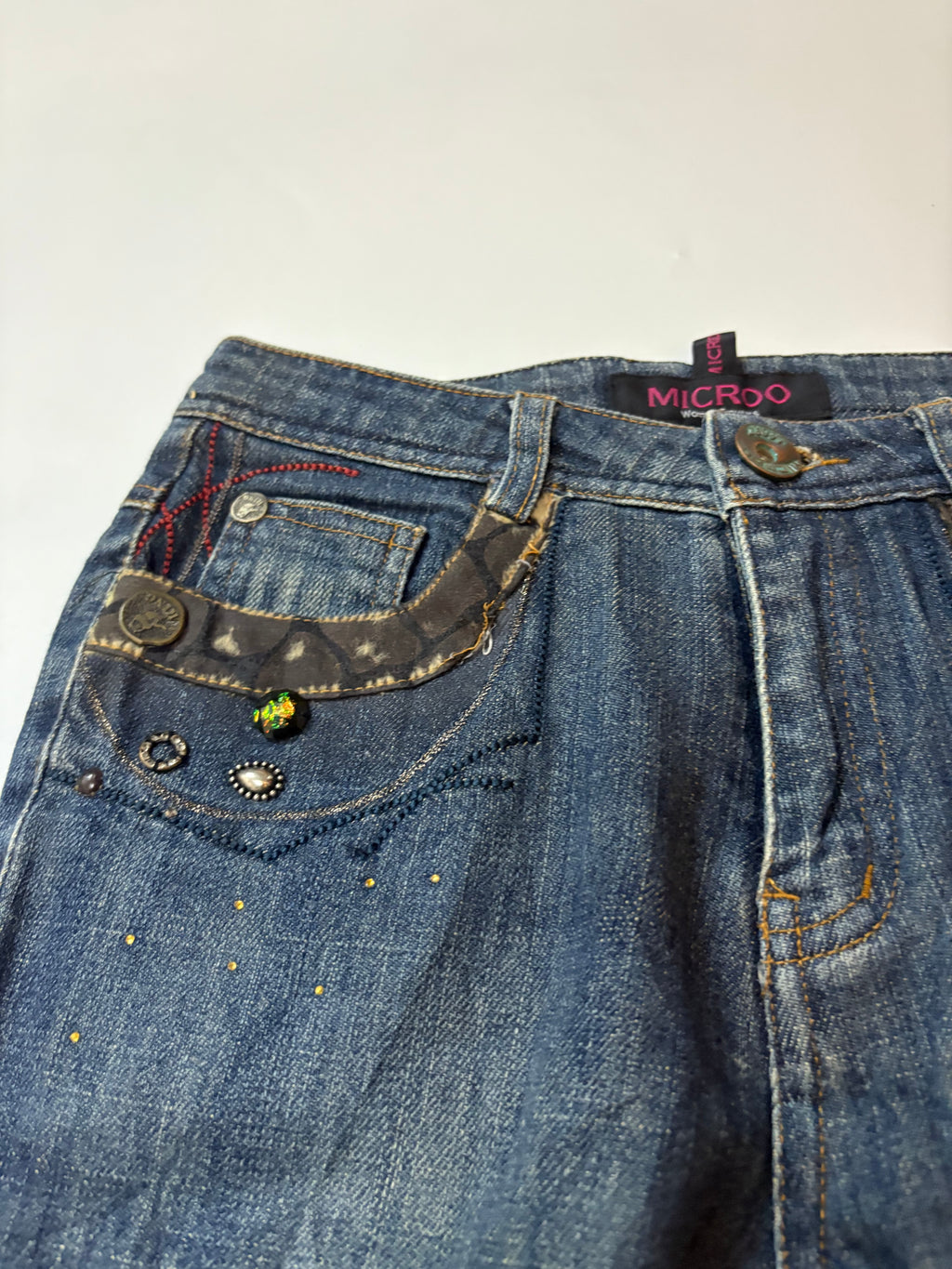 MICROO low rise jeans(26 inch)