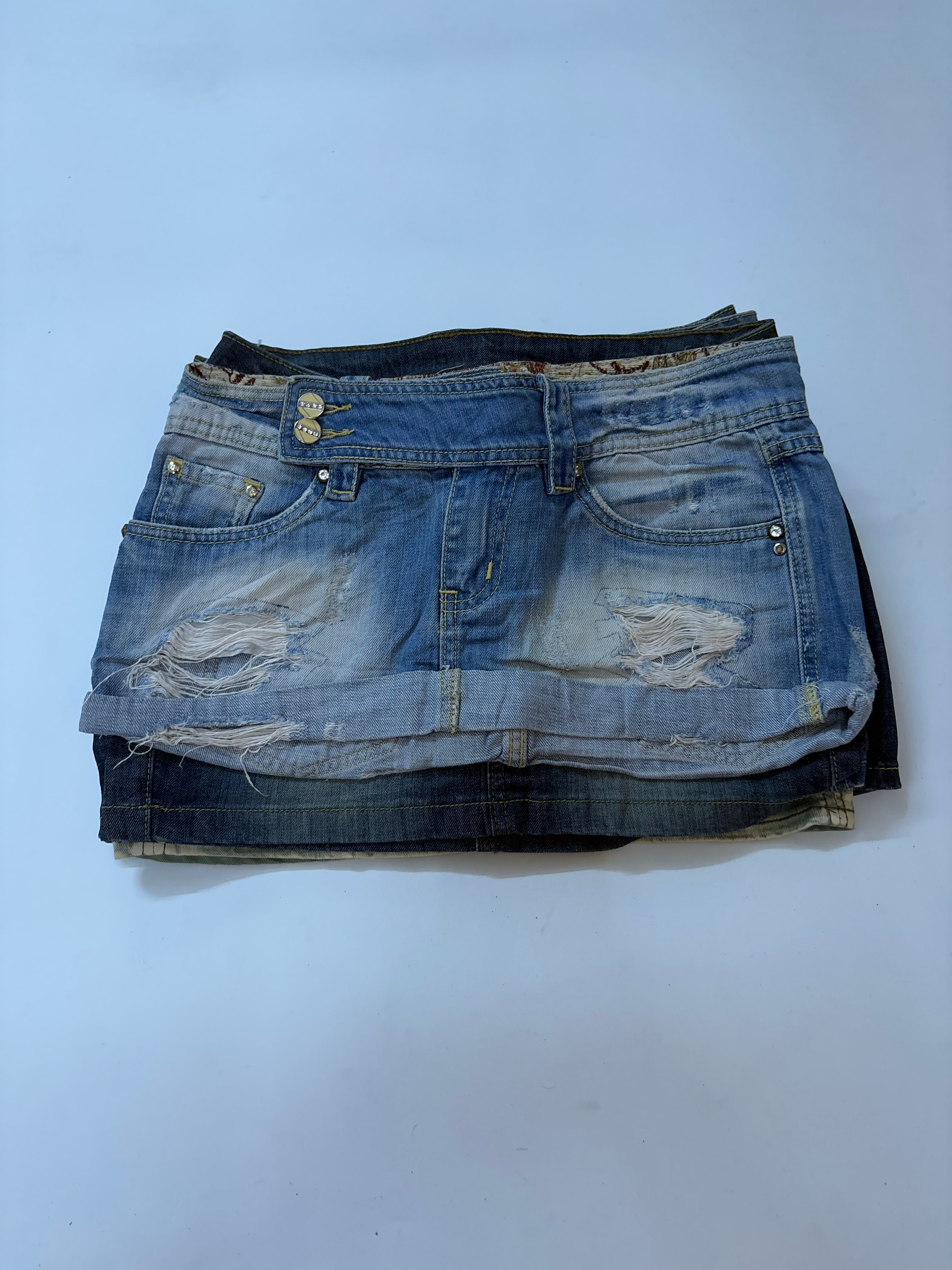 Jeans mini skirt(32 inch)