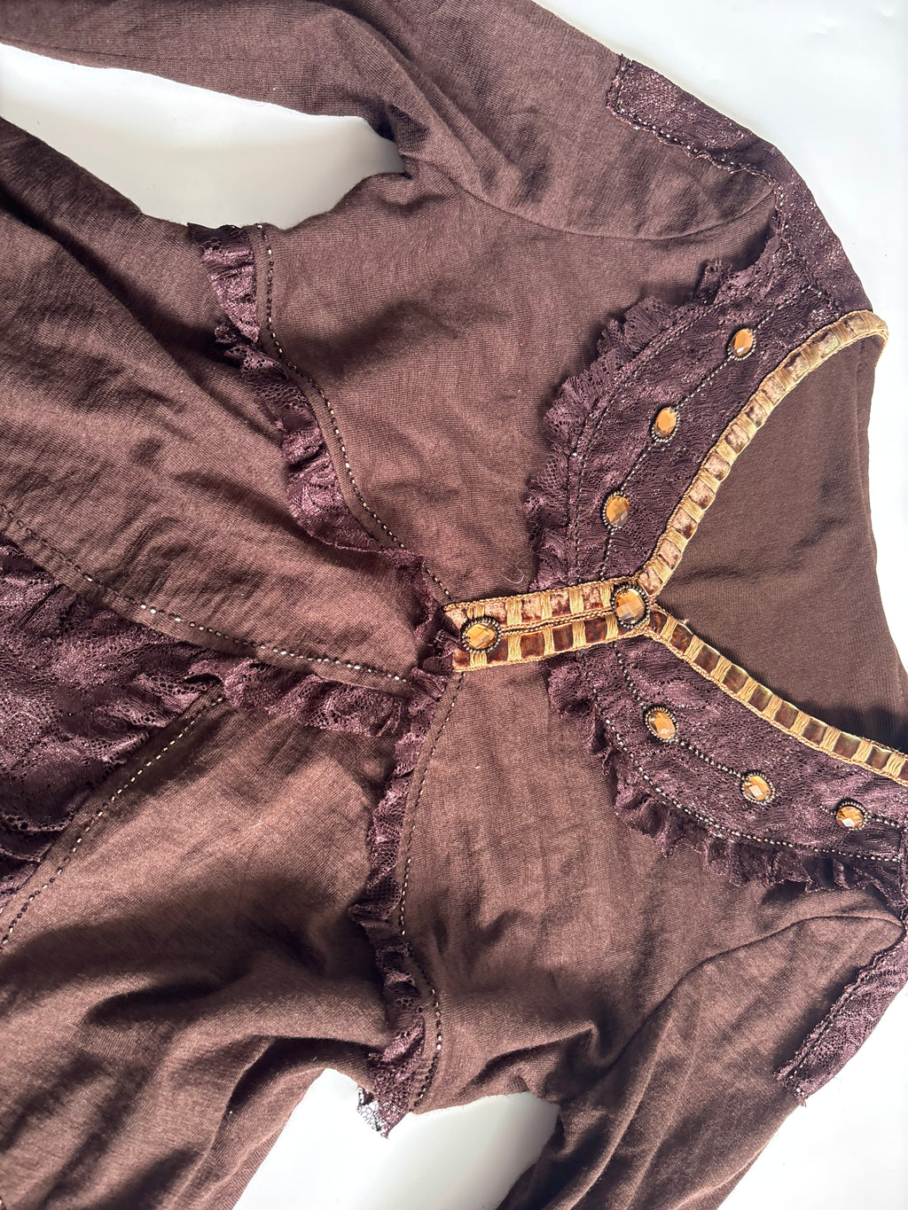 Shiny brown gem top(38-40 inch)