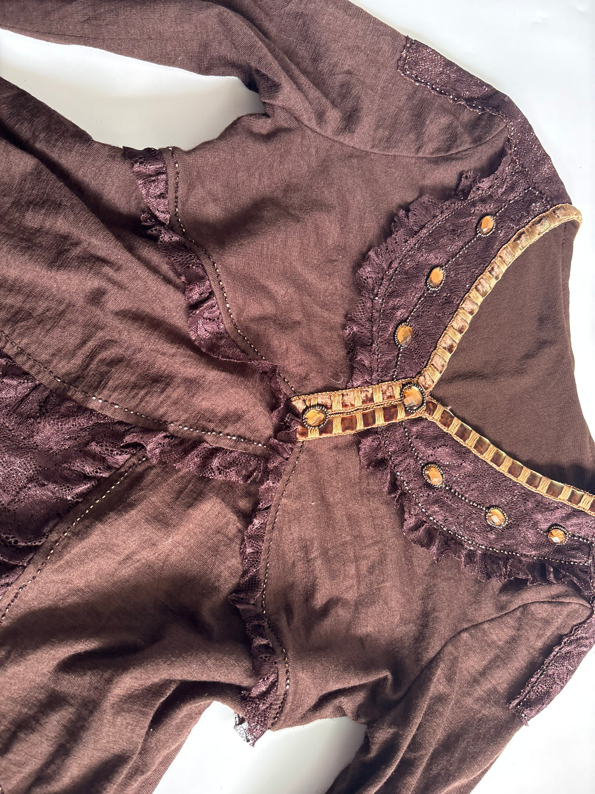 Shiny brown gem top(38-40 inch)