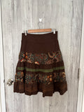LIVILLE brown floral skirt(26 inch)