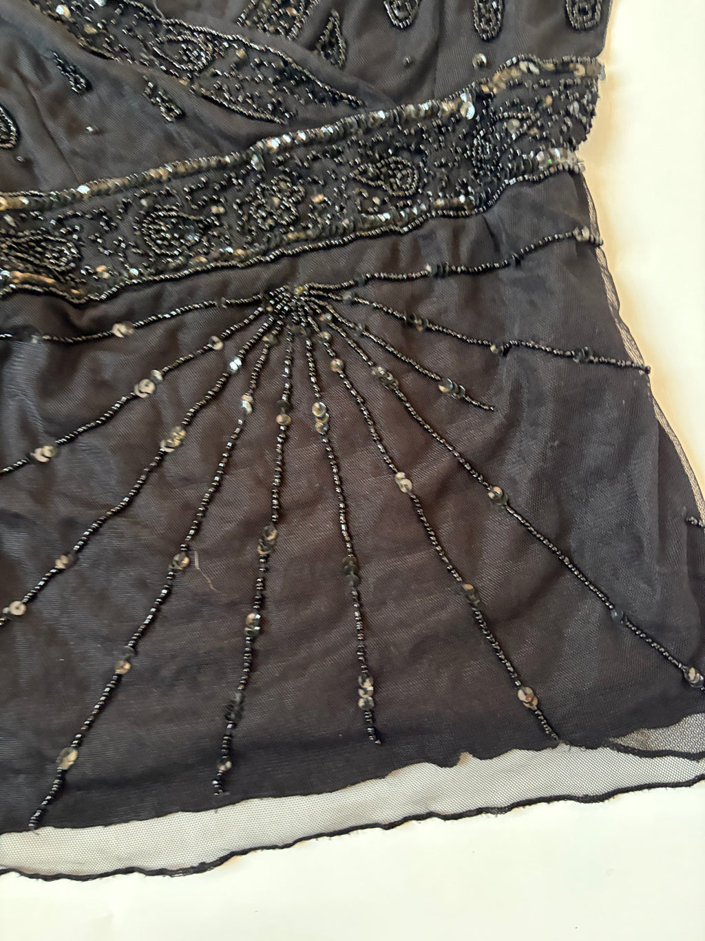 beaded cami black top ( 34-36inch)