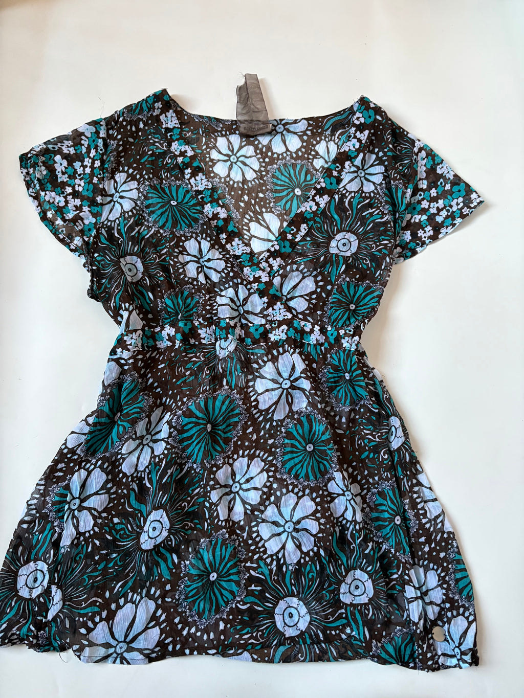 v neck teal fairy top (36-38inch)