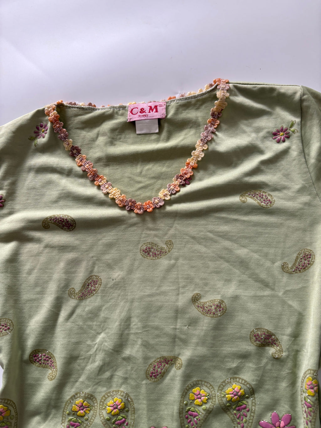C&M green cami top(32 inch)