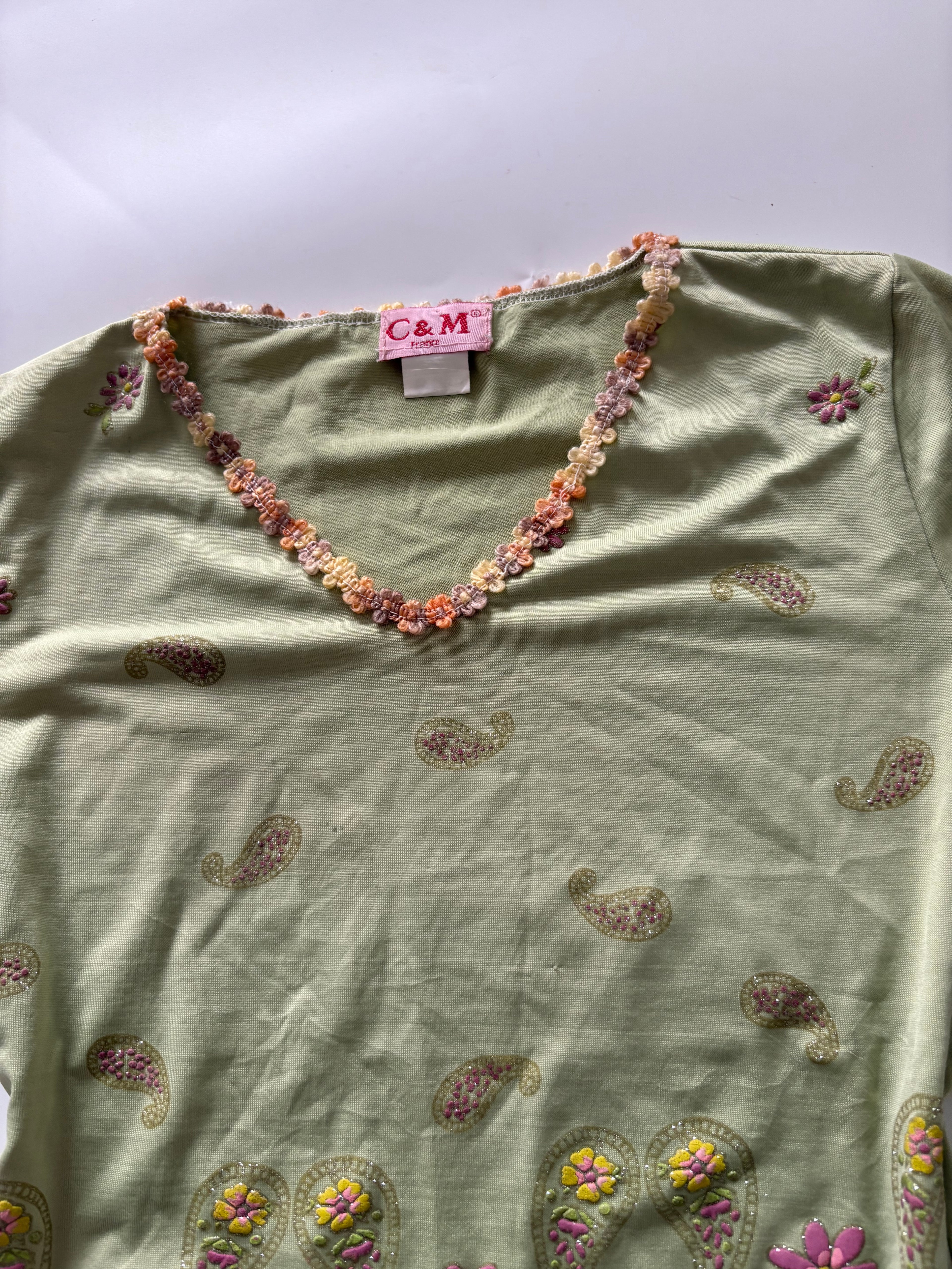 C&M green cami top(32 inch)