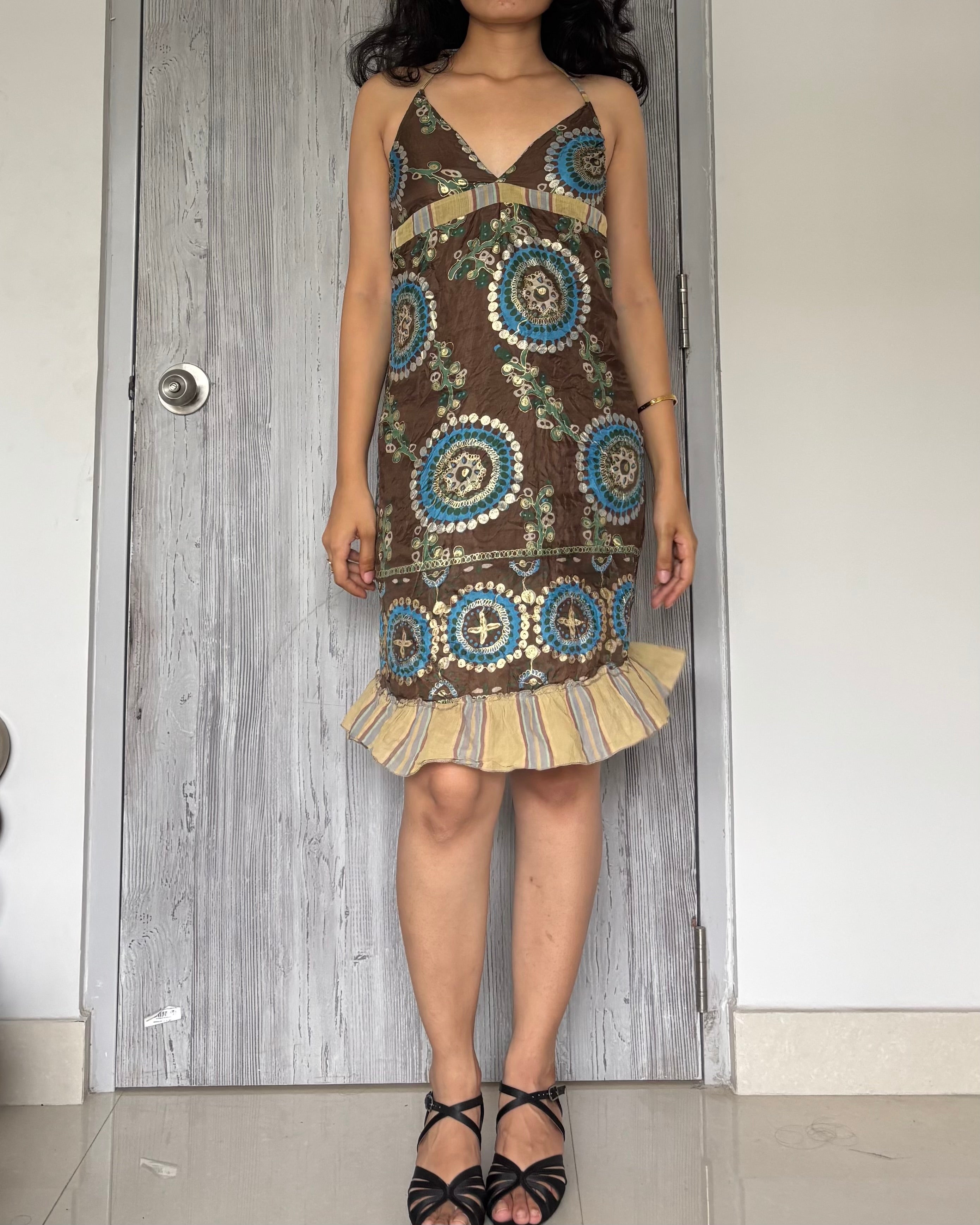 halter neck swirl dress (bust 32inch)