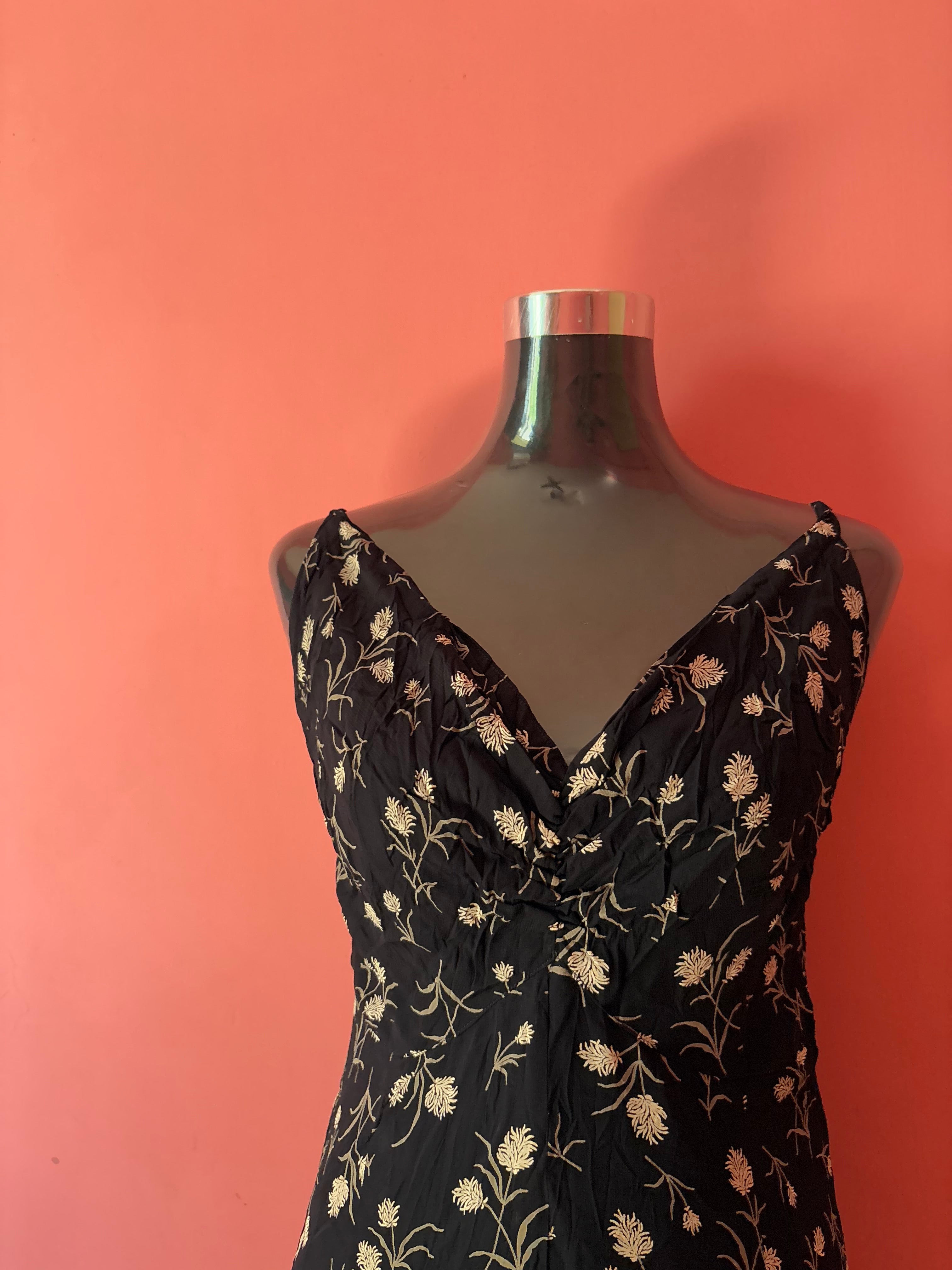 Black floral dress(40inch)