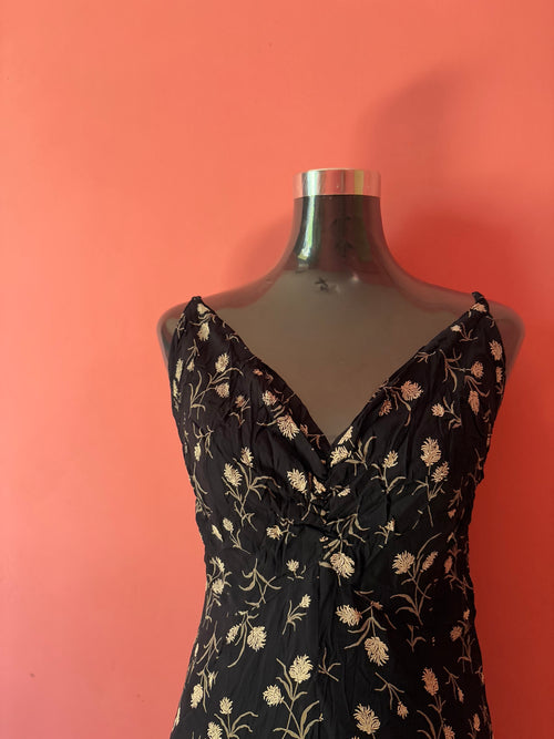 Black floral dress(40inch)