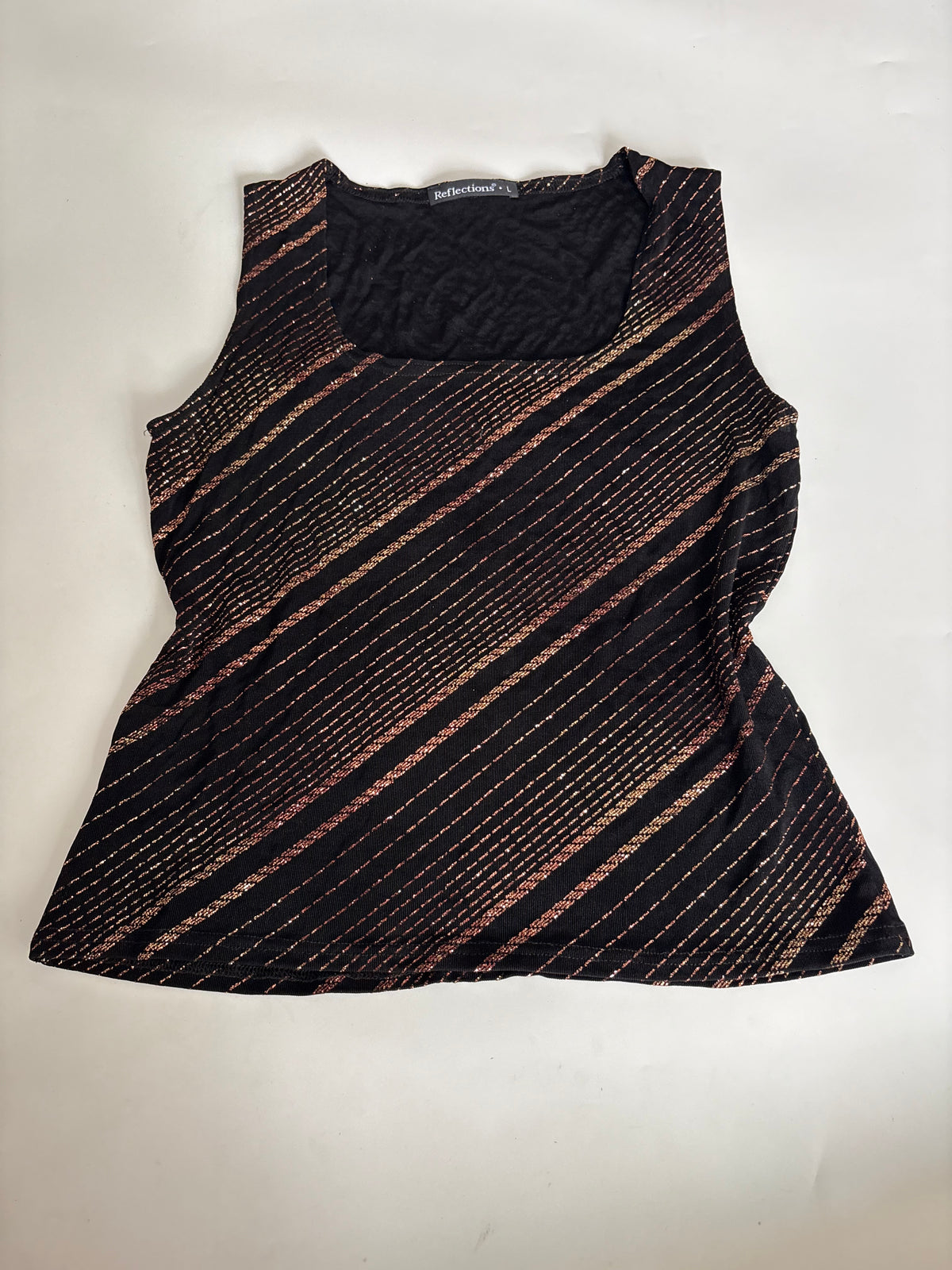 Reflection shiny golden black top(38-40 inch)