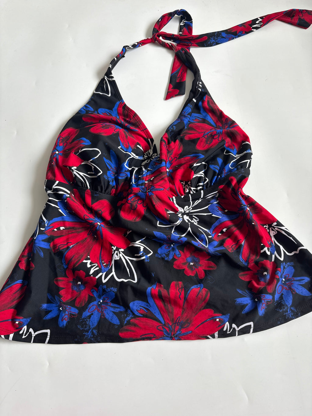 Floral black halter top(38-40 inch)