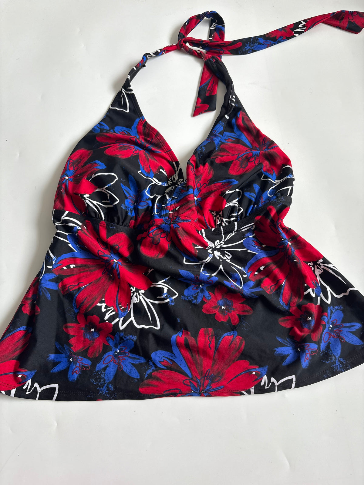 Floral black halter top(38-40 inch)