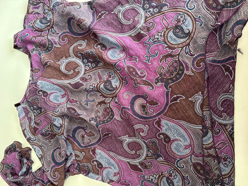 Purple full sleeve floral top(56-60 inch)