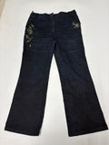 Londef dark blue embroided jeans(w-30inch)