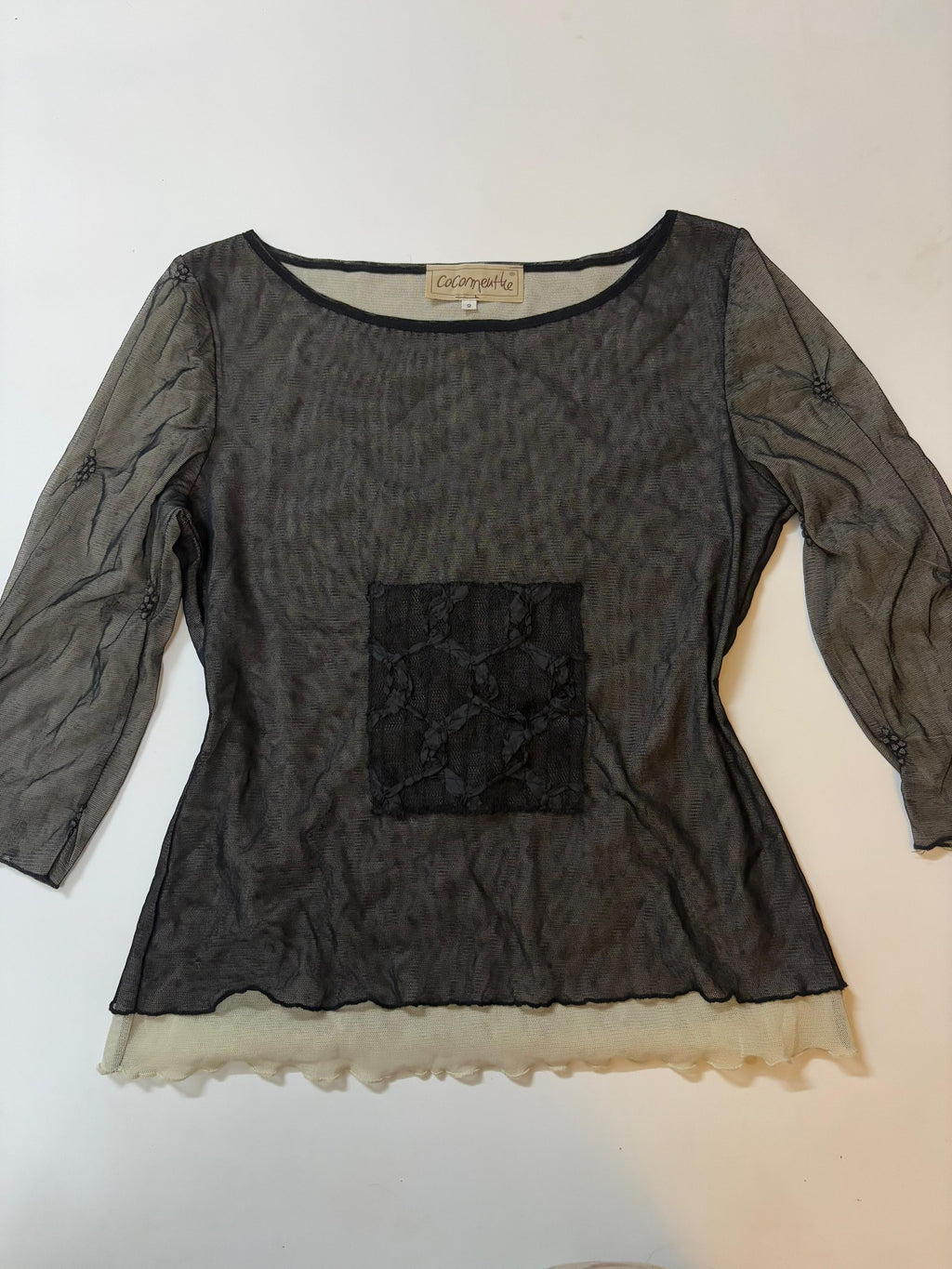 Cocomnentte black net top(38-40 inch)