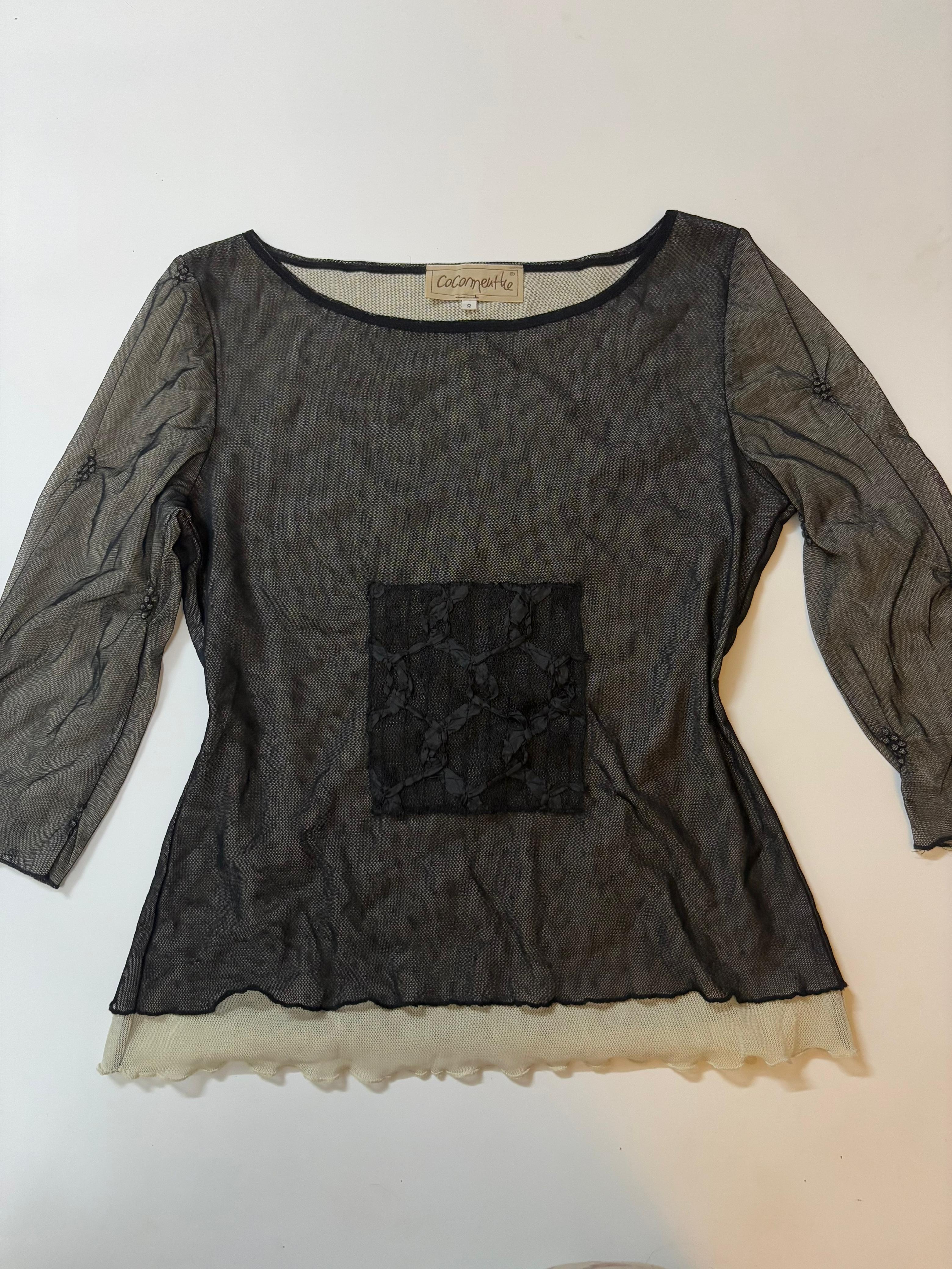 Cocomnentte black net top(38-40 inch)