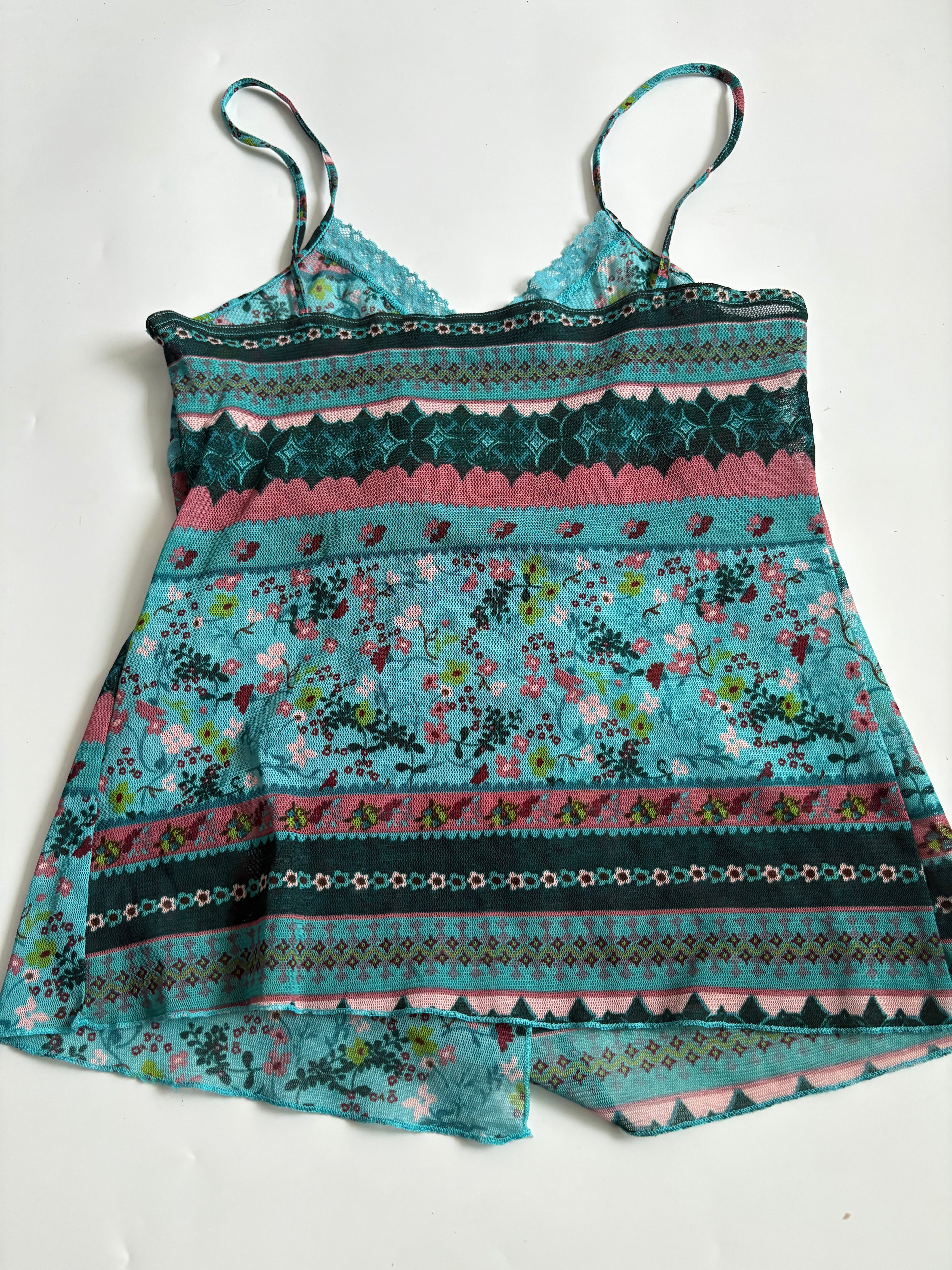 kiabi woman teal cami (34inch)