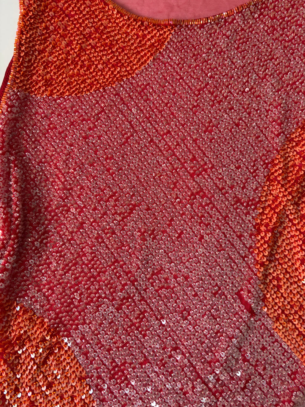 Fully beaded shiny red top(38-40 inch)