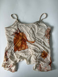 Orange flower white top(32 inch)