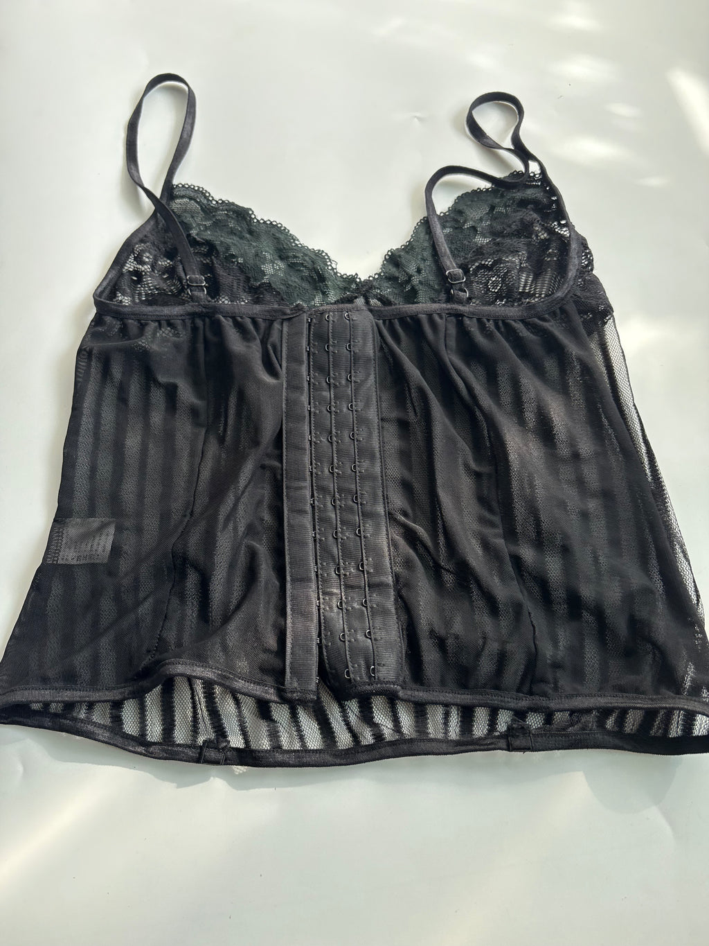 sheer black cami top (30inch)