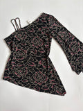 one shoulder asymmetrical top (34-36inch)