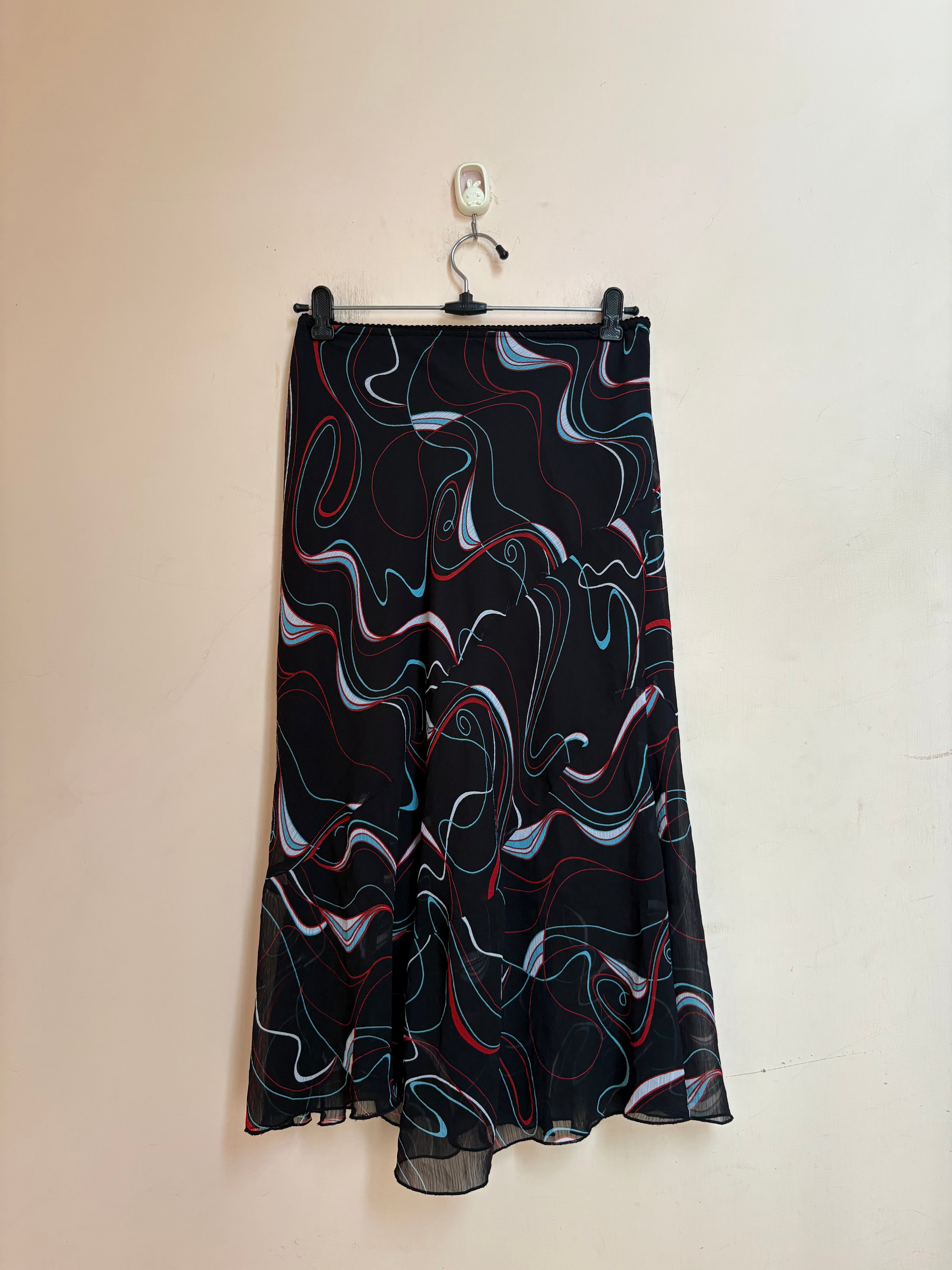 Scribble black skirt(34-38 inch)