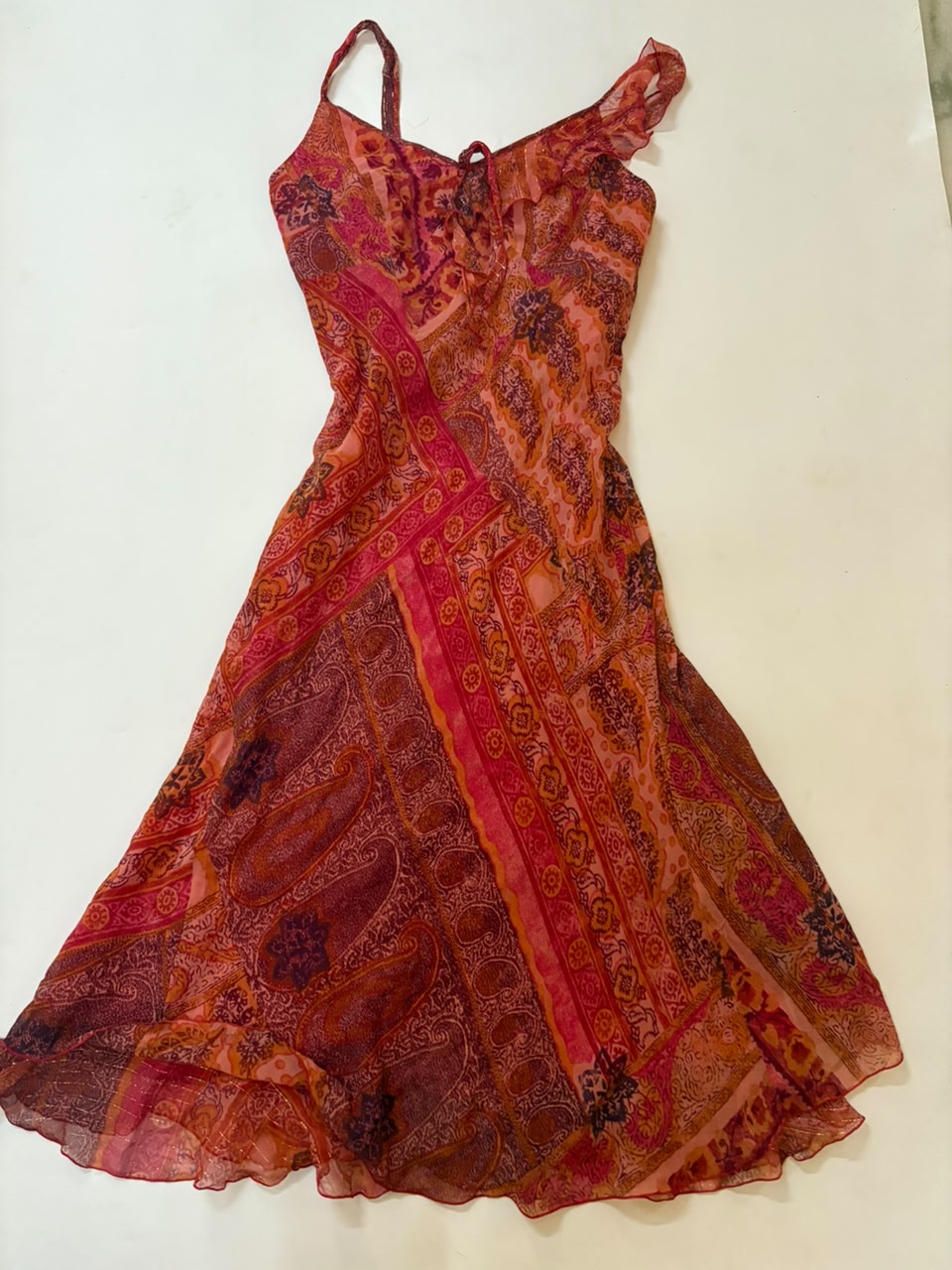 unjour ailleurs orange dress(34 inch)