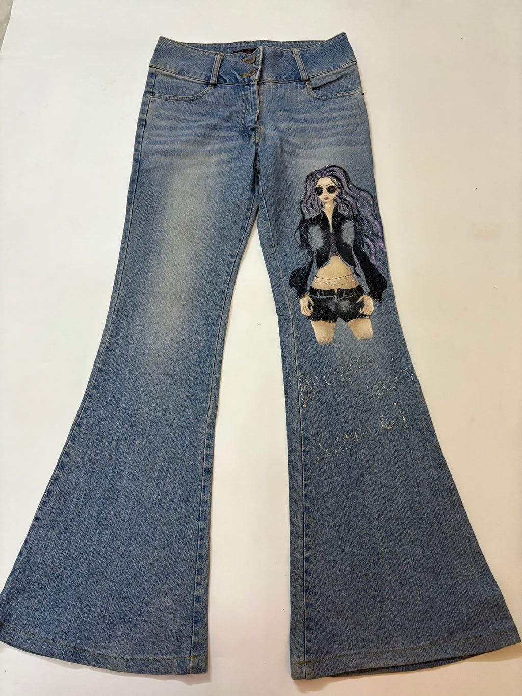 girl low rise flared jeans (28inch)