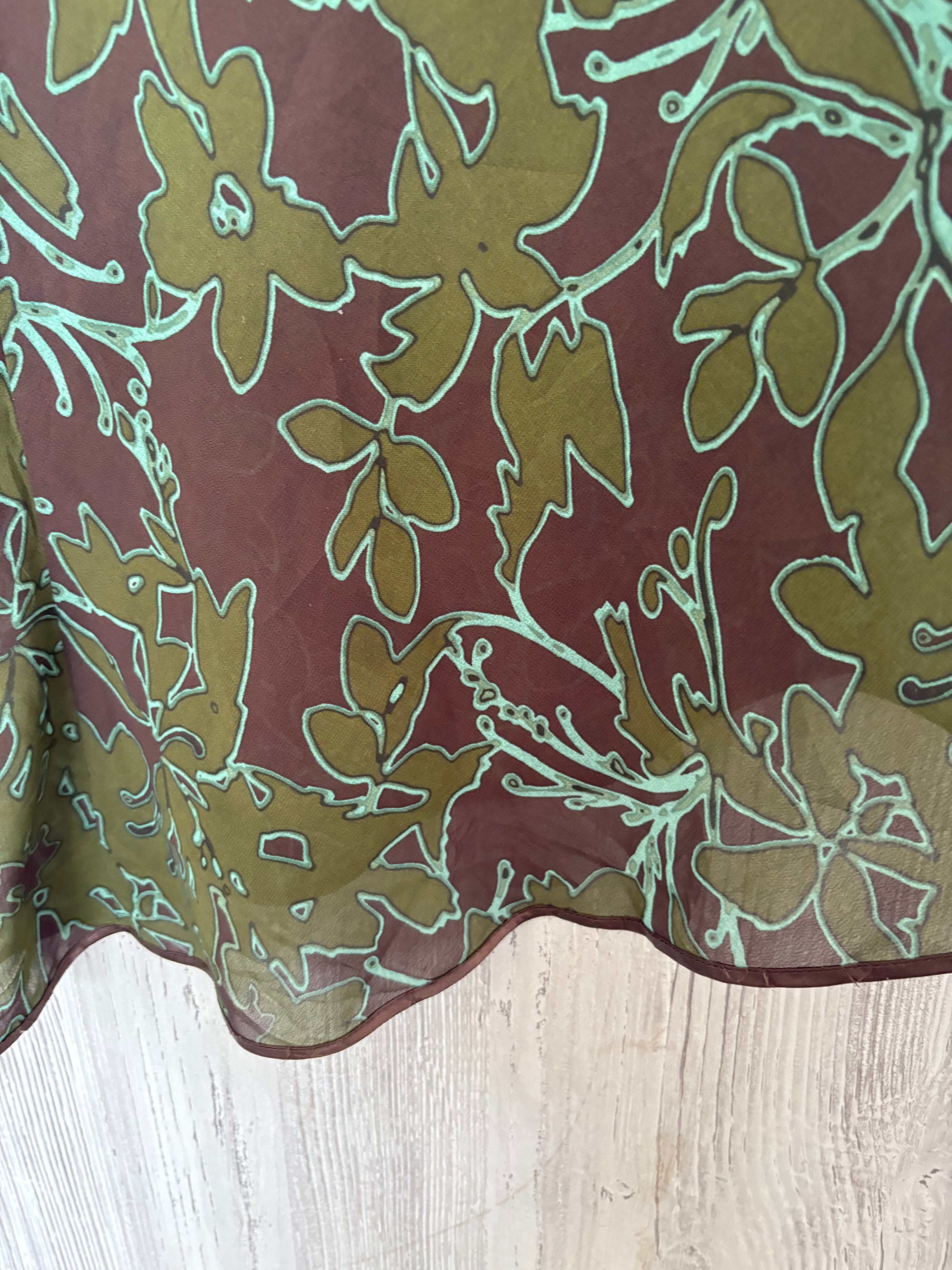 Olive asymmetrical skirt(32inch)