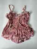 Pink sea styled cami top(30 inch)