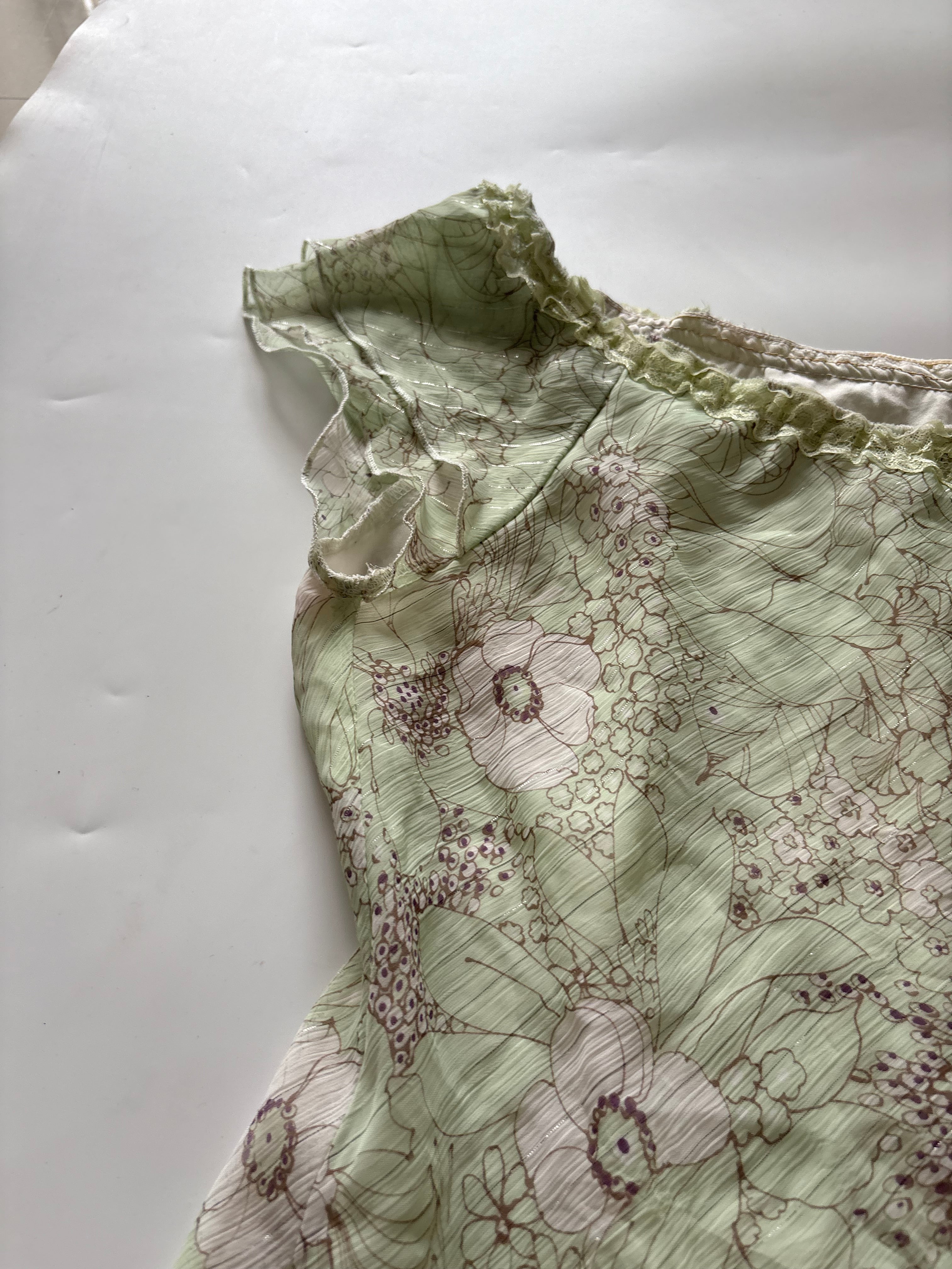 Green floral top(44-46 inch)