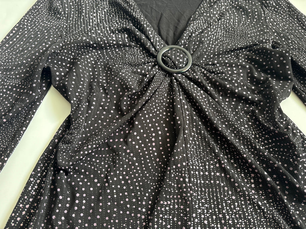 Tradition polka dot black top(36-38 inch)