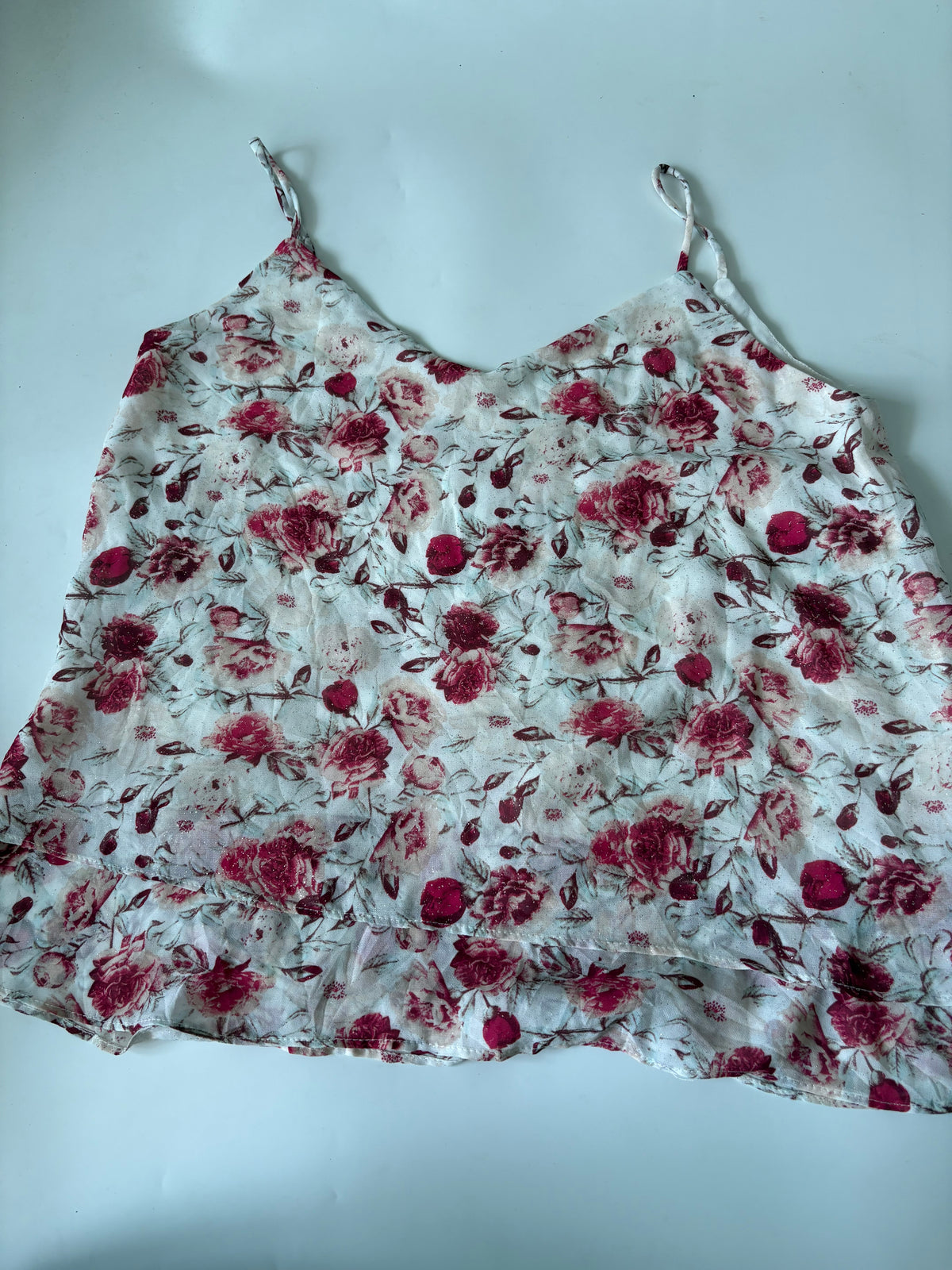 Floral whitish top(36-38 inch)