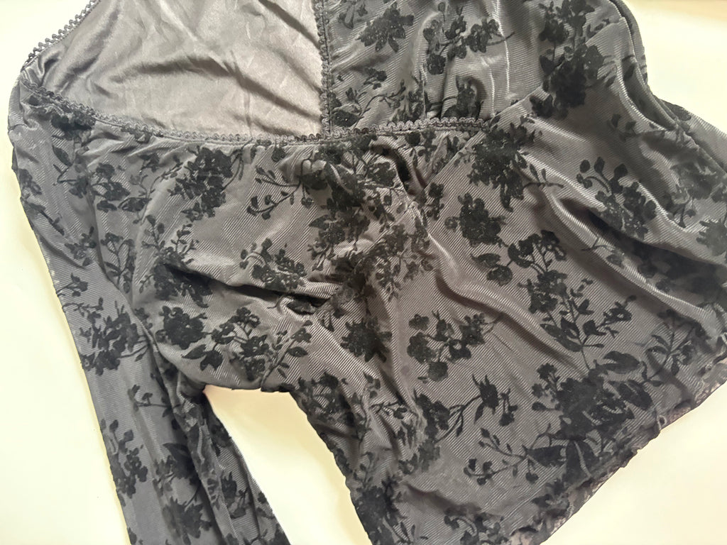 whimsigoth black full sleeves top ( 34-36inch)