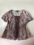 PASSION purple glitter floral top(38-40 inch)