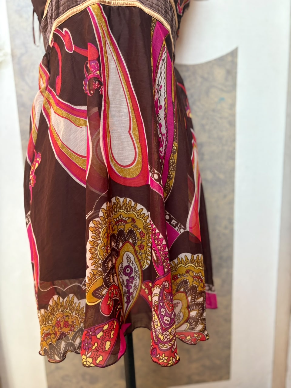 brown halter neck dress(30 inch)