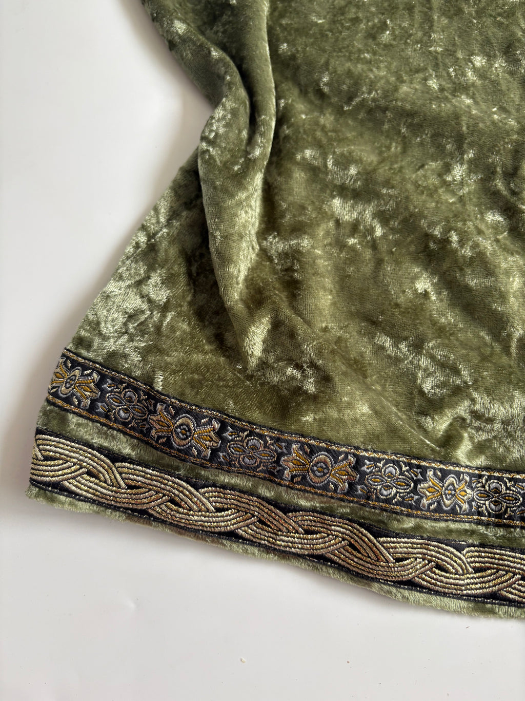 CASUAL W.E.A.R green velvet top(32-34 inch)