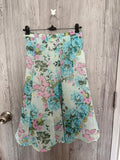 butterfly blue floral skirt (26inch)