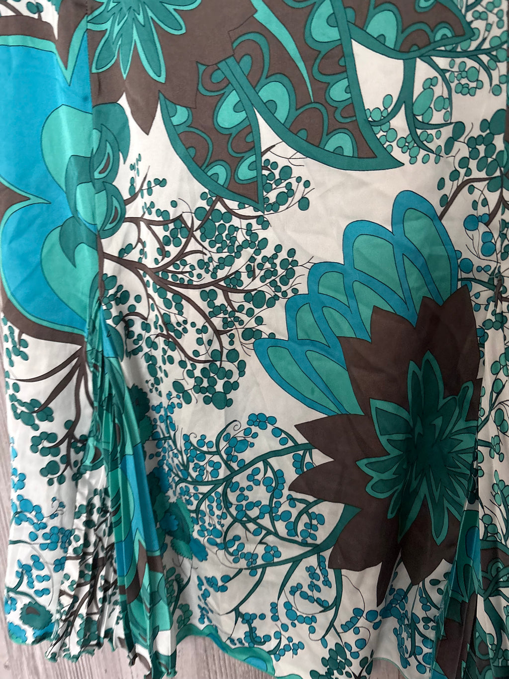teal floral skirt ( has a zip 36inch)