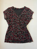 Le chateau black floral top(36-40inch)