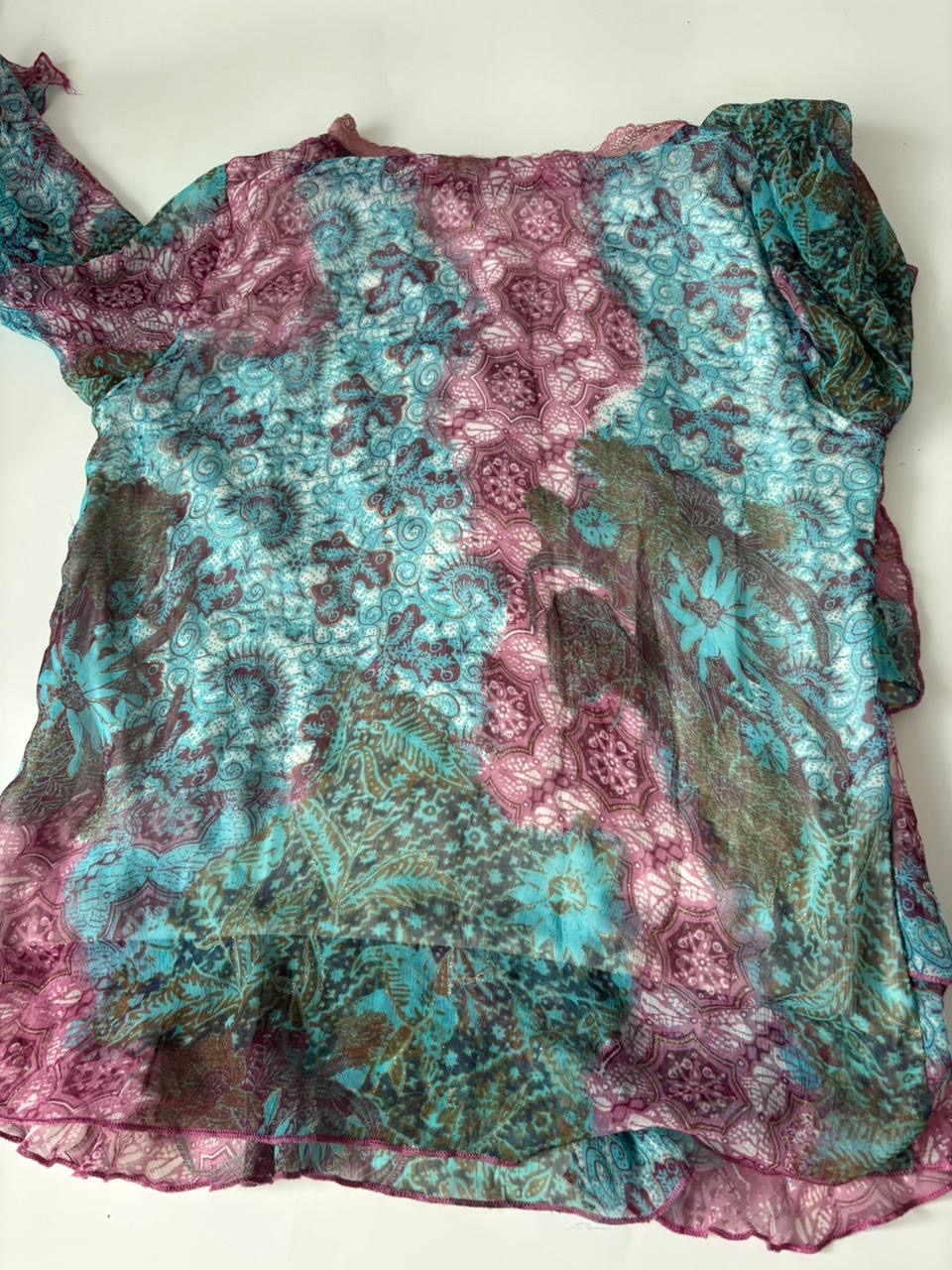 Shrug style light blue top(38-40 inch)