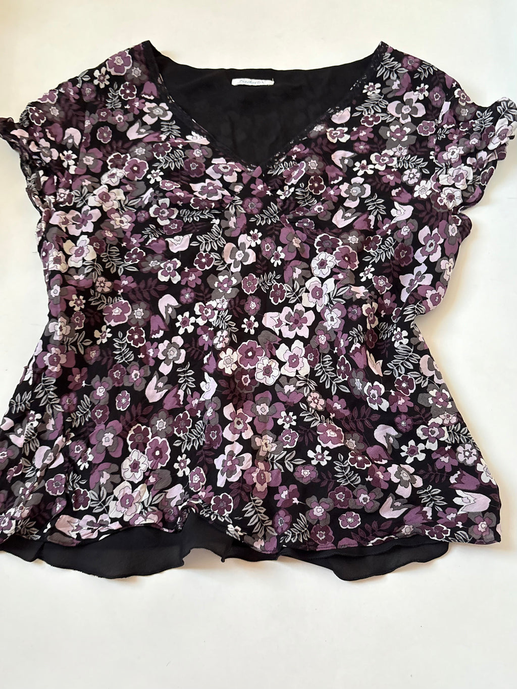 V neck flower top(46-50inch)